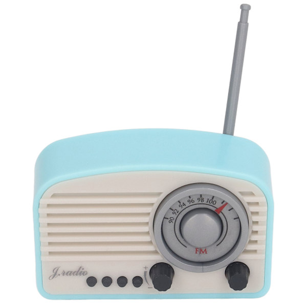 Nukkekoti Mini Radio Malli Vintage Sööt Dekoratiivne Realistlik Nukkekoti Radio Malli Mänguasja Lastele Taevasinine