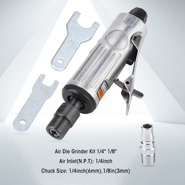 16 stk Luft Die Grinder pneumatisk slibeværktøj Luftslibning graverings sæt 1/4\" 1/8\"