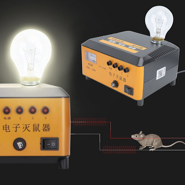 Elektronisk högspänningsmus Råttdödare Gnagaravstötare Trap Zapper Skadedjursbekämpning CN 220V