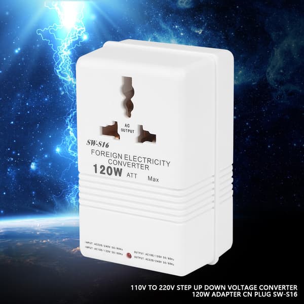 110V til 220V Step Up Down Spenningsomformer 120W Adapter CN Plugg SW S16