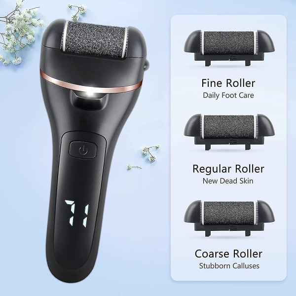 Elektrisk fotfil set, laddningsbart vattentätt hårborttagningsmedel (svart)