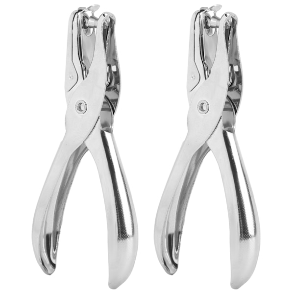 2 stk. Enkelt Hulstans 45 Stål Håndholdt Tøj Billetter Papir Stans Tang 6mm Diameter