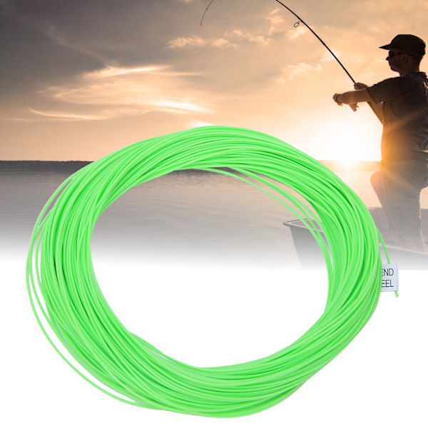 Nylon Flyfiskesnor med Flydende Loop Modvægt Fiskegrej Tilbehør Citron Grøn