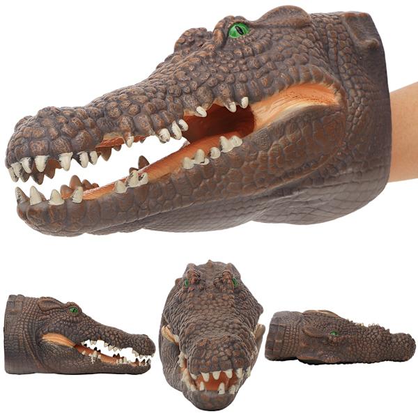 9" Giftfri Simulering Mjukt Djurhuvud Hand Puppet Toy Handskar För Barn Present
