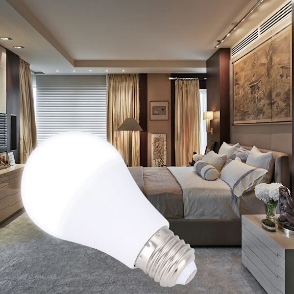 E26/E27 85-245V 5W/7W/9W Bevægelsessensor Høj lysstyrke LED-pære Lampe til soveværelse Stue 5W hvidt lys