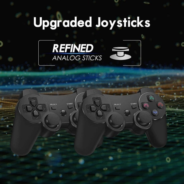 Trådlös handkontroll för PS3, bluetooth-spelplatta för Playstation 3 med dubbel chockåterkoppling, trådbundna PC-speljoysticks (lila Purple