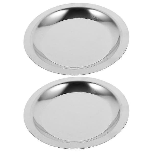 Flaskhållare i rostfritt stål, modernt bordsskydd, 2-pack Silver 11.50X11.50X1.00CM