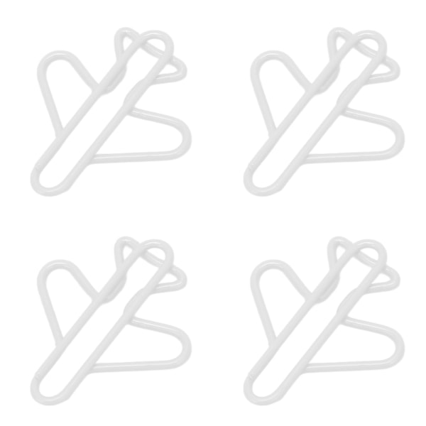 100 stk. Søde papirclips, flyformet stil, belagt tråd, lette, holdbare, smarte papirclips til arbejde, studier, sortering, hvid
