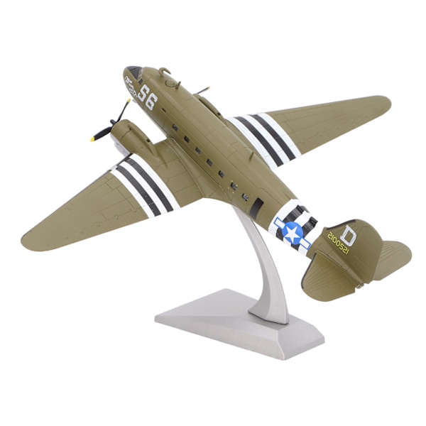 Flygplansmodell Leksak 1:100 C47 DC3 Alloy Simulated Transporter Display Model Plane