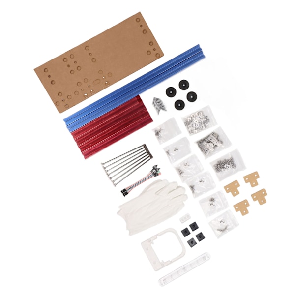 ATX Dator Open Case Bracket Bra stöd för värmeavledning 4 PCI Slot Färgad Aluminiumlegering DIY Bar Ram för Hem Blå Röd