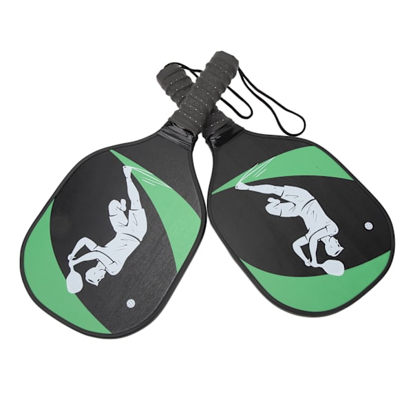Pickleball Paddle Ball Set Pine Green Black 2 Paddles 2 Balls Anti-Slip Bekvämt grepp Pickleball Set för spelsporter