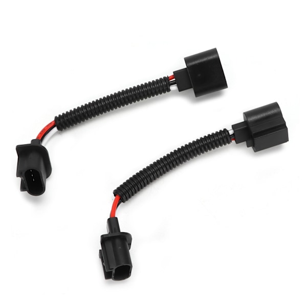 2 stk H13 9008 Han til Hunn Ledningsnett Adapter for Bil Frontlys Tåkelys Universal