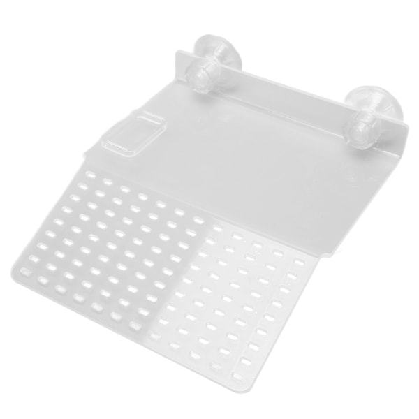 Reptil solingsplattform multifunksjonell transparent akryl Turtle Dock solingsplattform med 2 sugekopper L