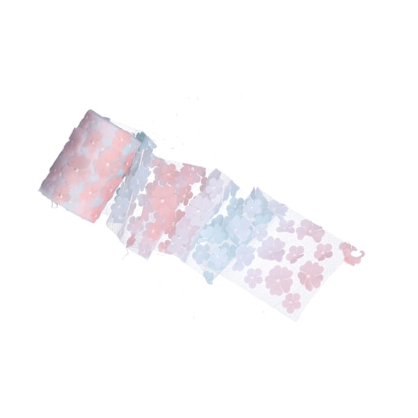 Blommor Tyllrullar 10cm 10yd Premium Polyester Flexibel Bred Användning Utsökt Glittrande Tyllrullar Gradient Rosa Blå