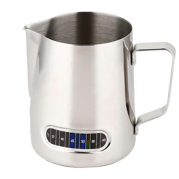 Mælkeskummerkande i rustfrit stål i 600 ml kaffe latte med termometer