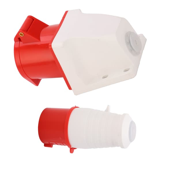 4-pin Power Plug 3-Phase Industrial Socket Outlet Surface Mounted 32A AC380V-415V