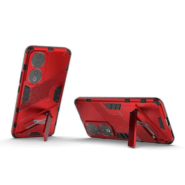 För Honor 90 - Stoppsäkert PC + TPU-telefonskal med stöd Red