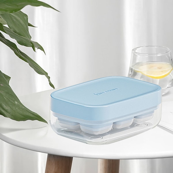 6 Lokeroinen Mini Jääkuutio Muotti Jääteko Summer Ice Säilytyslaatikko Mini Jää Rasva Kotiin Sininen