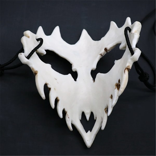 Halloween Cosplay Hartsimaske Japanilainen Lohikäärmejumalan Maske Eläinteemallinen Juhla Eläinten Luuranko Puolimaske