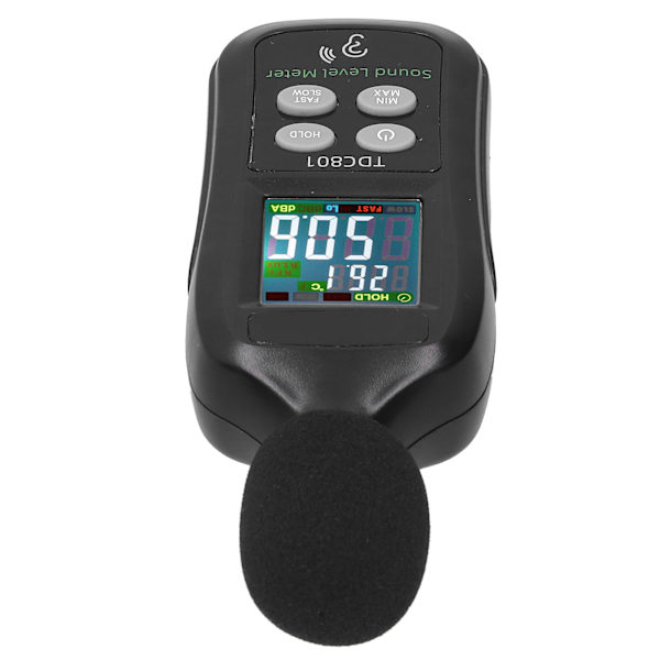 TDC801 Støjniveau Tester LCD-skærm Digital Lydniveau Måler Monitor 35dB-135dB