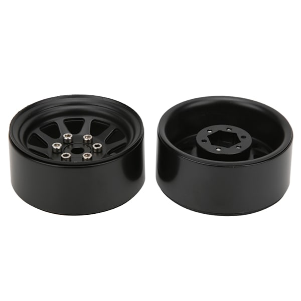 2 kpl Alloy Beadlock -vanteiden reunat TRAXXAS TRX-4 1/10 RC -maastokiipeilyautolle Musta
