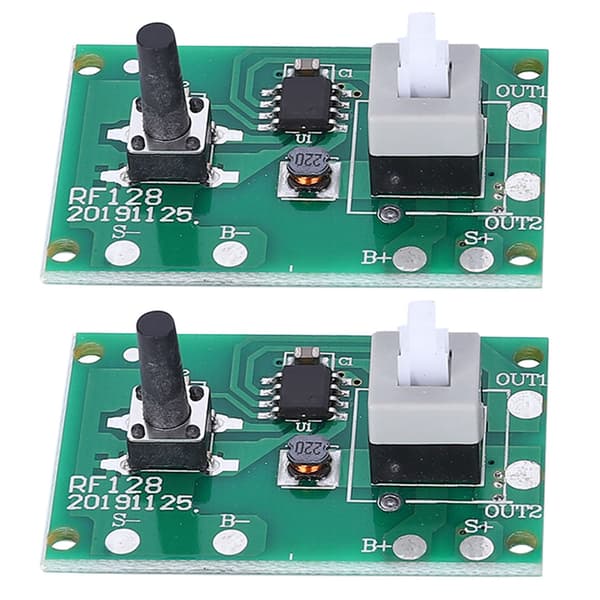2 stk. Solar Lamp String Controller Modul Printkort med 8 slags lystilstand og kontakt 1,2V