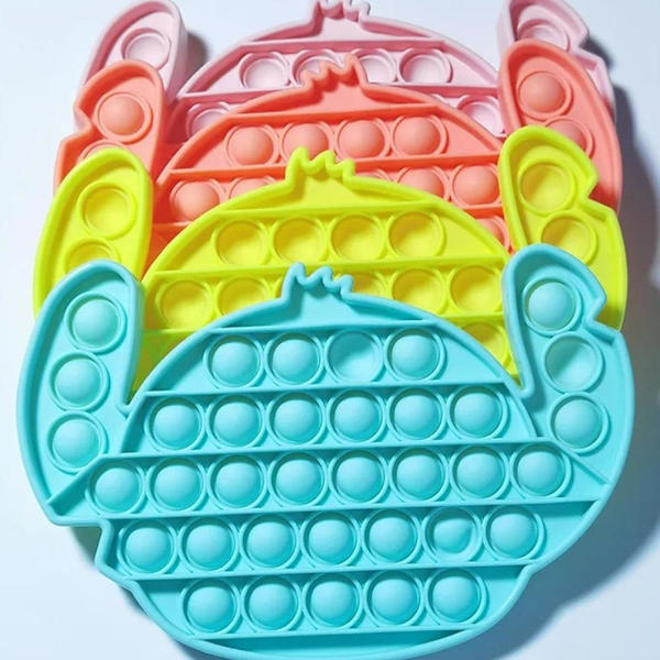 Push Bubble Sensory Squeezing Toy Silikon Dekompression Leksak Sensoriska Leksaker för barn och vuxna