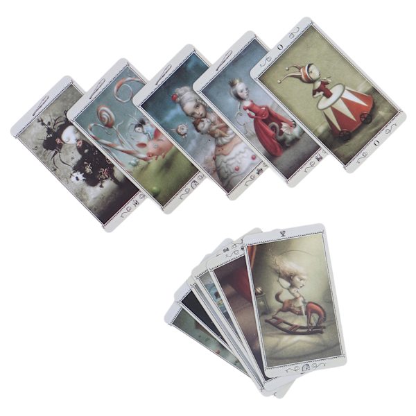 78st Tarotkortlek Bestruket papper Engelska språk Tarotminikort Brädspelsinteraktion