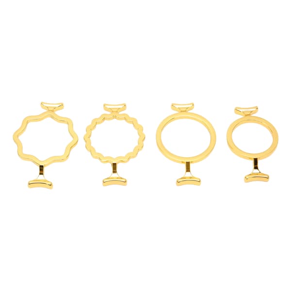 4 stk. Voksseglformer Gullfarget Sink Legering Assortert Stil Solid Holdbar Vokssegl Stempelringer for 2,5 cm 3 cm Stempel