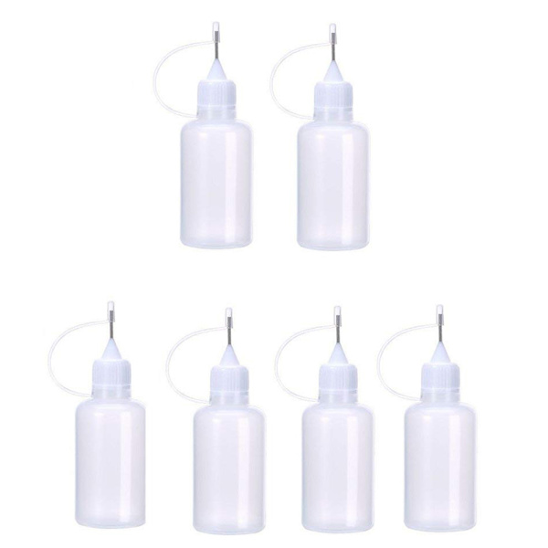 6 st 30 ml nålspets lim flaska DIY Paper Art Quilling Tool flaska nål flaska applikator