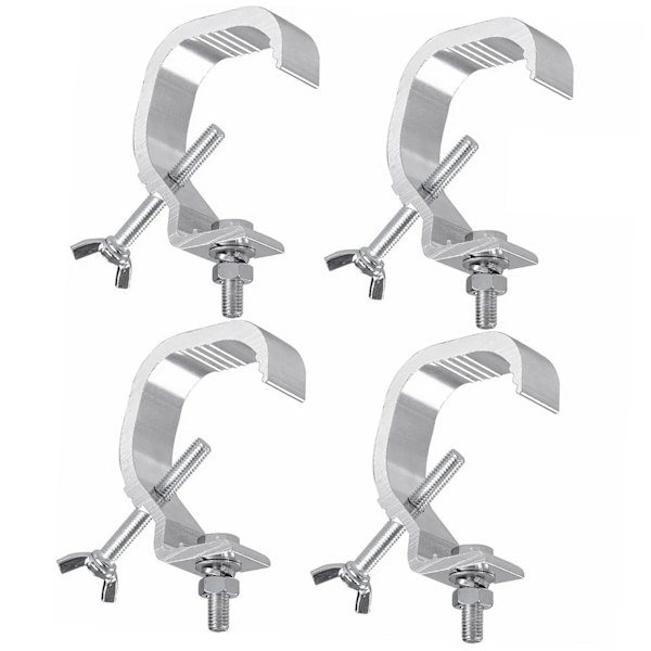 Scenljusklämma Heavy Duty Förhindra glidning Gjuten aluminium Scenlampkroksats för Spotlight Moving Head Light 4st