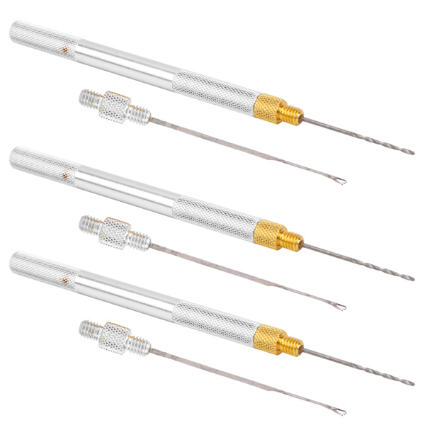 3 Set 3 i 1 Combo Set Aluminiumlegering Fiskrigg Bete Nål Verktyg Fiskborrsats