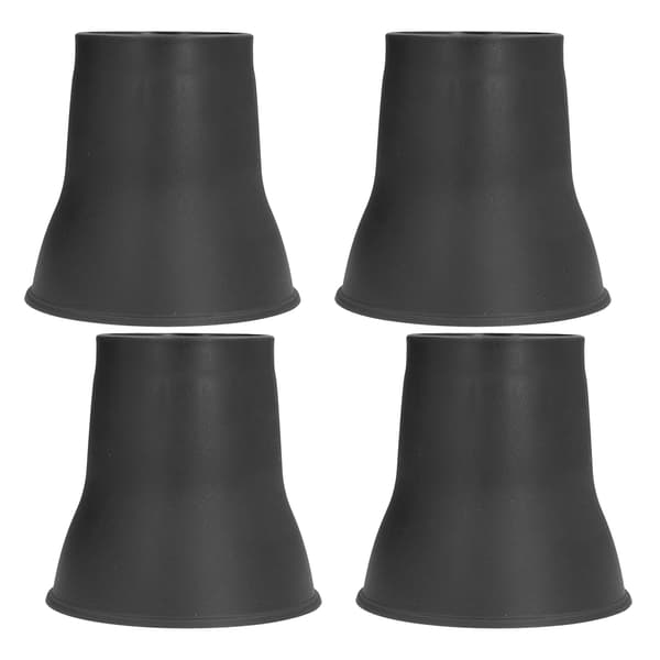 4 stk møbelforhøjer 6 tommer hornformet sort plast Heavy Duty Riser til sovesofa