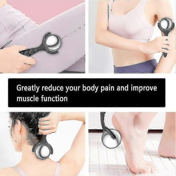Rullemassagebold - ergonomisk håndtag varm og kold kompressionstemperaturholder rustfrit stål