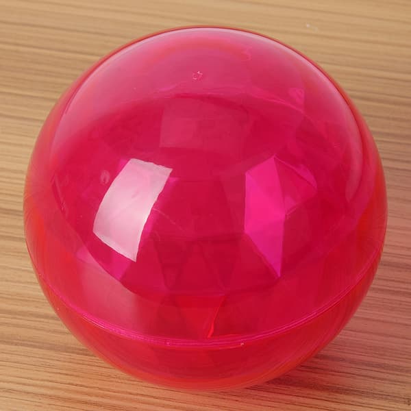 Barn Transparent Elastisk Boll Plast Ljuseffekt Barn Utomhusträning Interaktiv Leksak Rosa