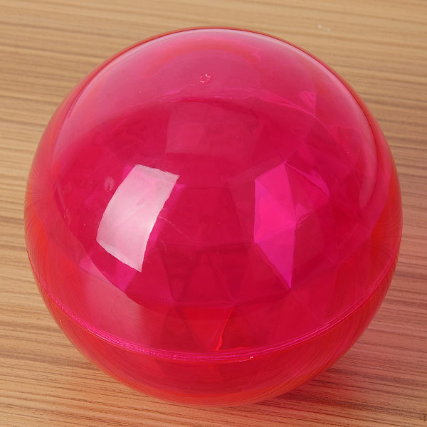 Kid Transparent Elastic Ball Plast Ljuseffekt Barn Utomhusträning Interactive ToyPink