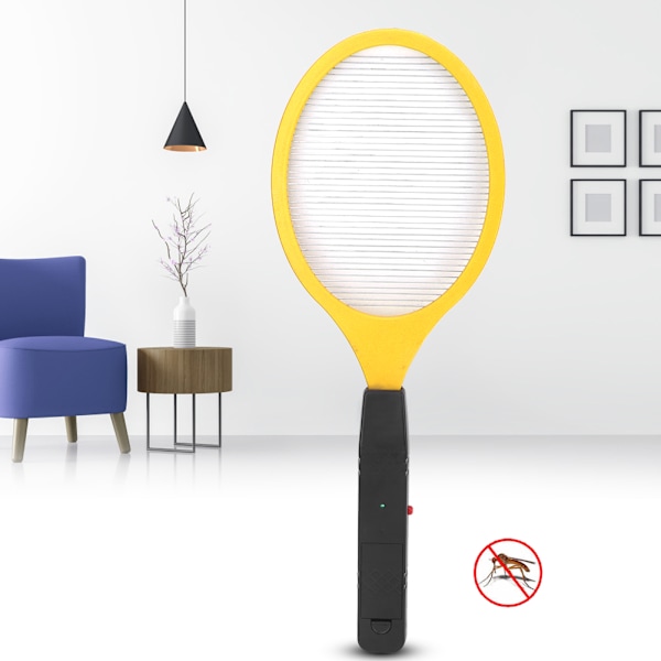Batteridrevet Elektrisk Fluesmekker Bug Zapper Racket Insektdreper (gul)