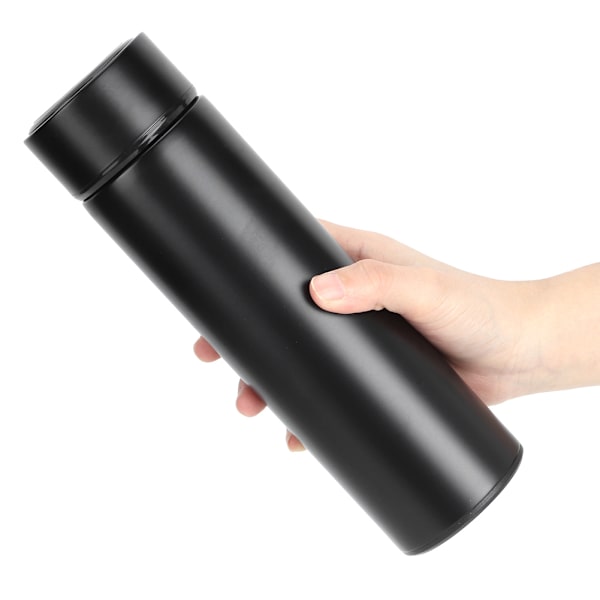 500 ml Vakuumkop Enkel Moderne Rustfrit Stål Isolering Vandflaske til Hjem/Kontor Brug Mat Sort