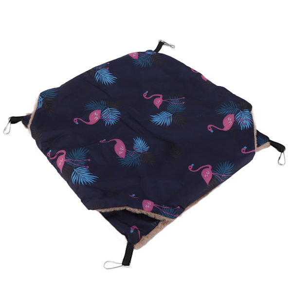 Lemmikkieläinten kaksikerroksinen lämmin riippumatto Helppo puhdistaa ja asentaa Riippuva oravan makuupussi (S Flamingo)