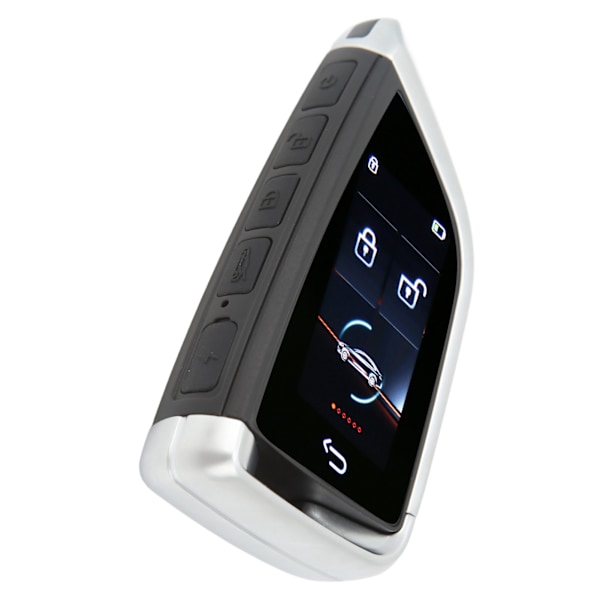 Smart fjärrkontroll bilnyckel LCD-skärm Anti Lost Bluetooth 5.0 Keyless Entry Autolås Nyckelbricka för ett klick Start Bil Silver