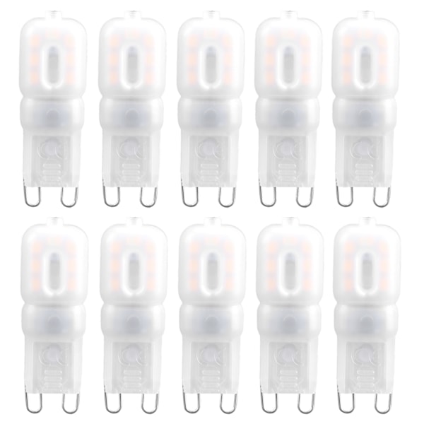 10 kpl 1,5W G9 LED-lamppuja Kotitalous 14LED-kattolamppu Lamppu Lämmin valkoinen (230V)