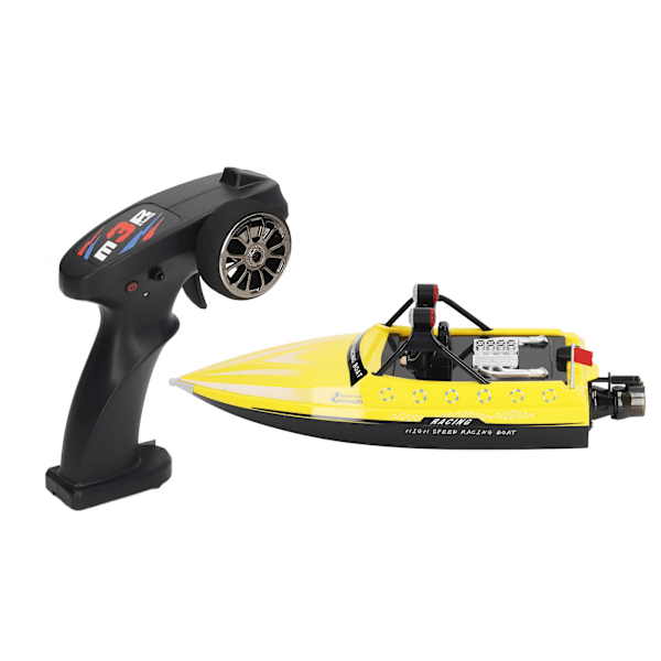 RC Boat Laddningsbar El Cool Utseende Anti Collision 80m Fjärrkontroll Båt för vuxna Barn Gul