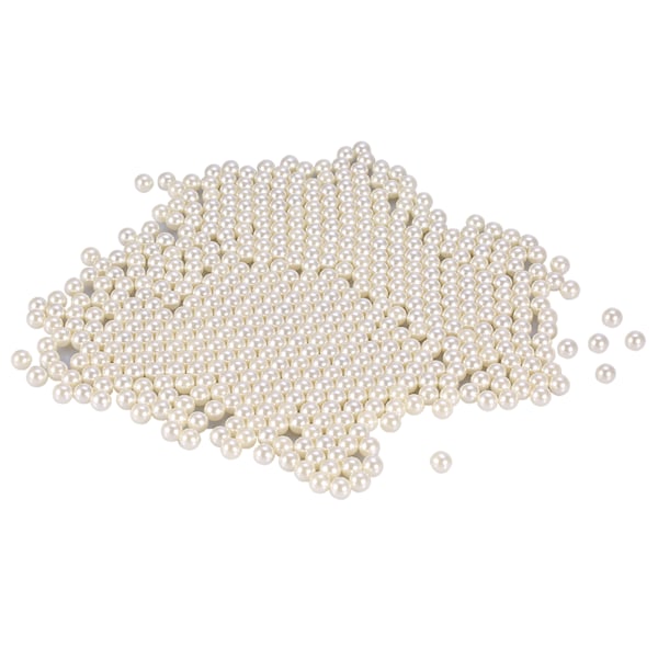 1300 stk/pose kunstige perler dekoration til penselholder Makeup Organizer (hvid)