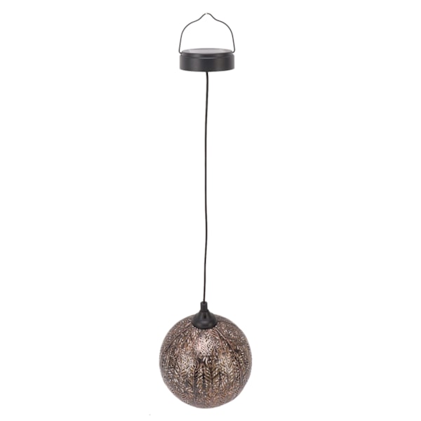 5.9in Solar Lantern Garden LED Solar Hängande Lights Round Wheat Lights for Pathway Yard