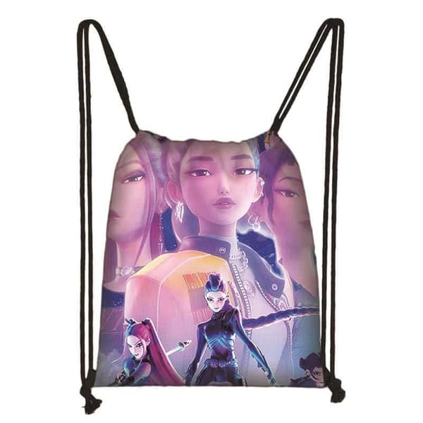 KPop Demon Hunters Huntrix Dragskoväskor Sport Ryggsäck Gym A4
