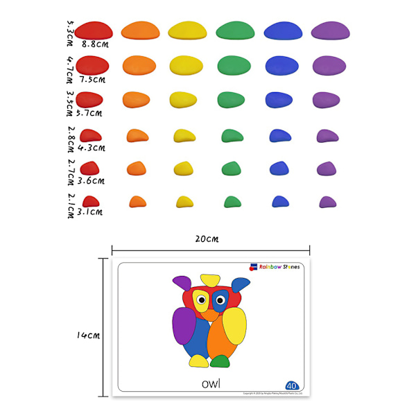 70 kpl/setti Rainbow Pebbles Varhainen matematiikan oppimislelu Sorteroi ja pinota kivet Aktiviteettisetti lapsille Aistiherkkä lelu