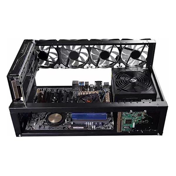 Open Air Miner Mining Frame Rig Case Upp till 6-8 GPU SECC Mining Frame