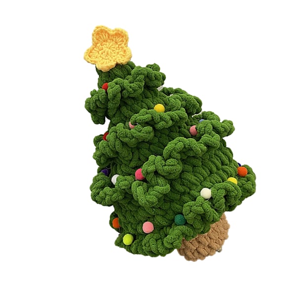 Christmas Tree Crochet Kit för nybörjare Allt i ett Söt julgranstickat gör-det-själv-kit typ 3