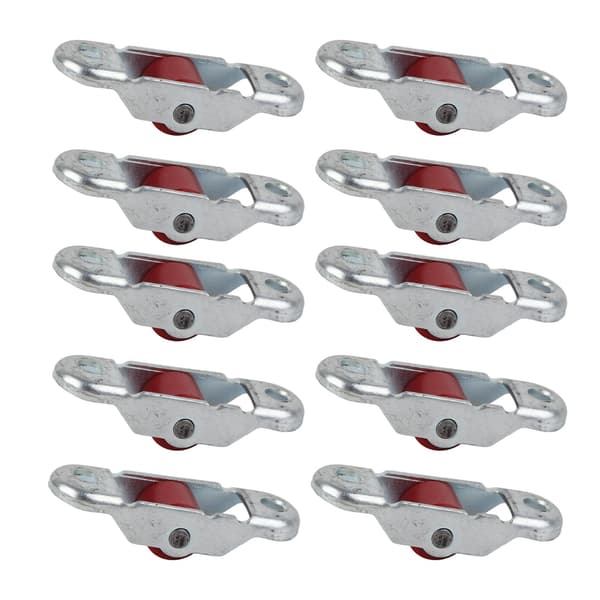 10 Pcs Sliding Door Window Pulley Mute Roller Plastic Single Wheel Hardware with Base 12mm