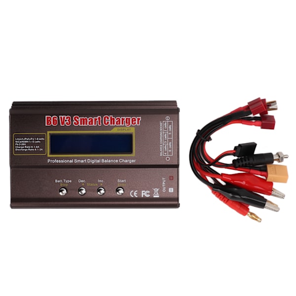 Smart Laddare Multifunktion 80W Maximal Säkerhet Bred Kompatibilitet B6 V3 Balansladdare för Liion Lipo Pb Batteri